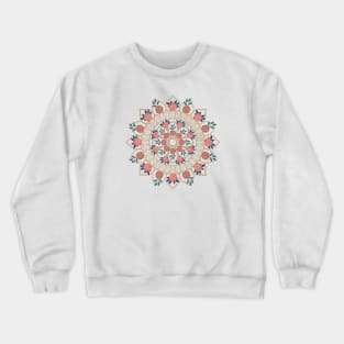 Rosh Hashana, Shana Tova! Pomegranate Mandala for Jewish New Year Crewneck Sweatshirt